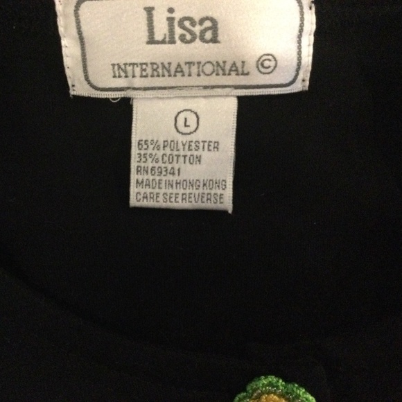 Vintage Lisa womens top.Black large.Monkeys. - Picture 4 of 6